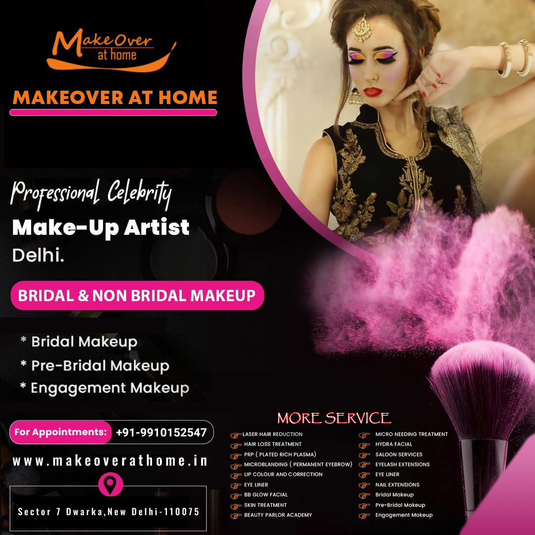 Bridal and pre bridal makeup in Dwarka Sectror 7 Delhi.